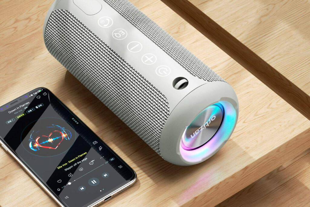 ortizan bluetooth speaker gray color